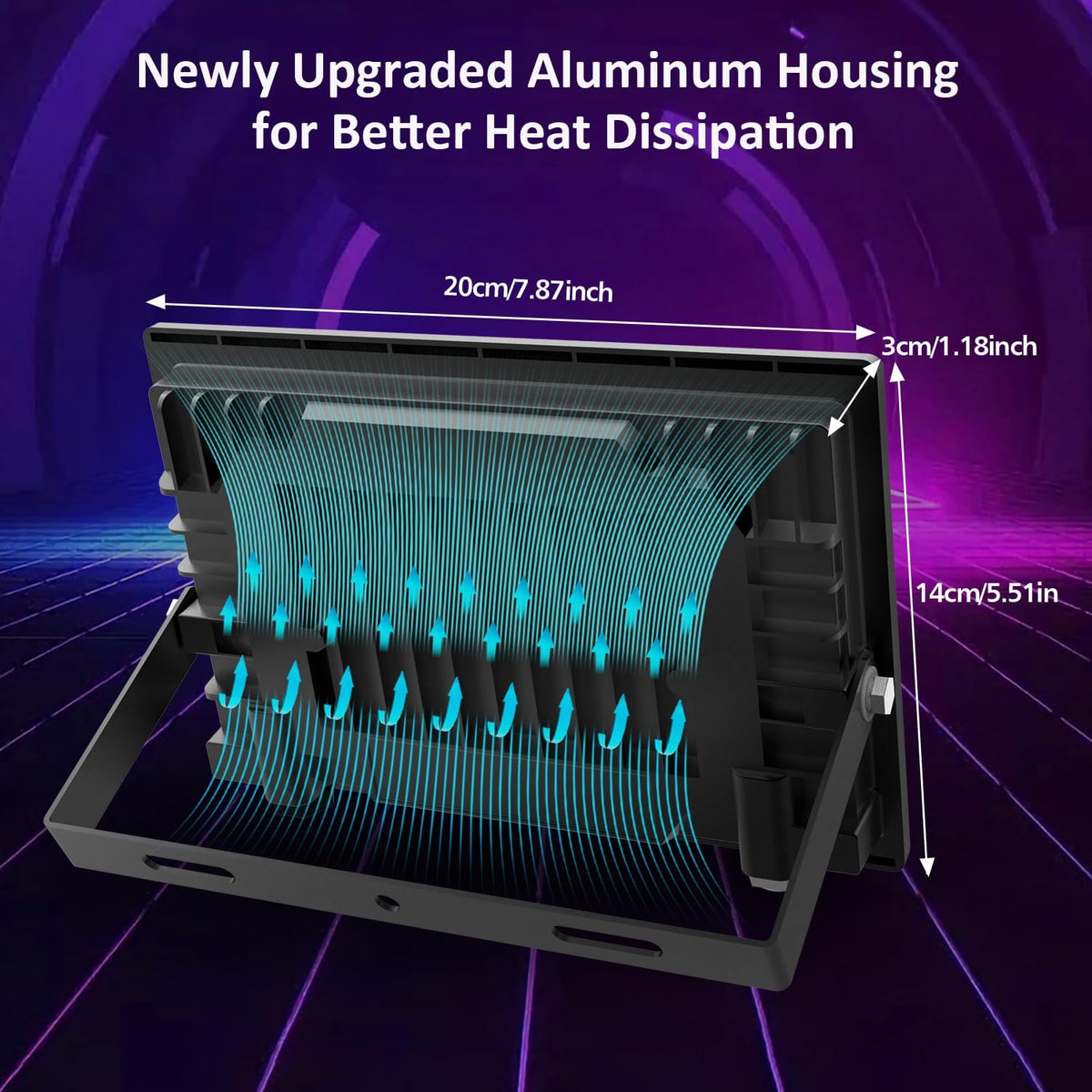 T-SUN Halloween Black Light Flood Lights, 60W Blacklights for Glow Party