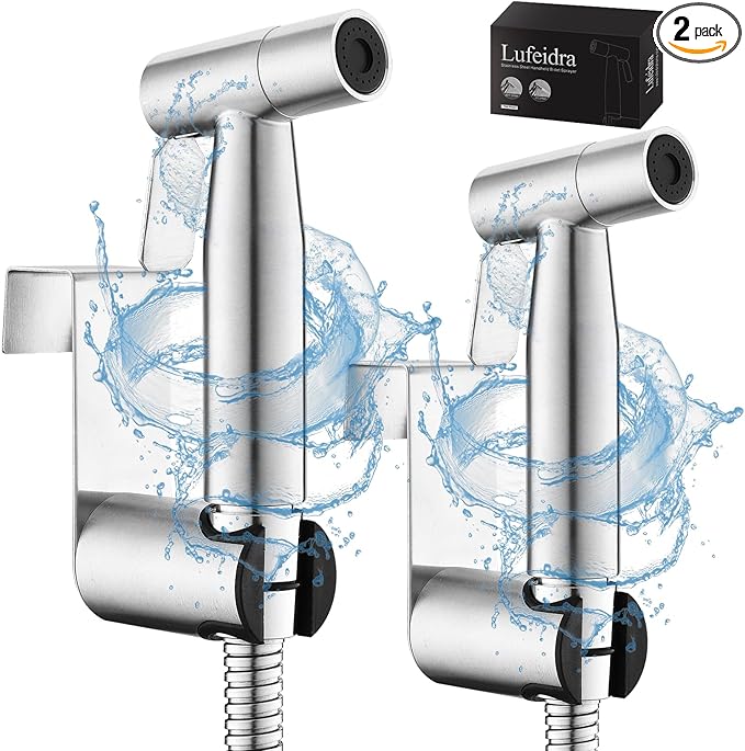 Handheld Toilet Bidet Sprayer for Toilet-Adjustable Water Pressure Control (2 Pack)