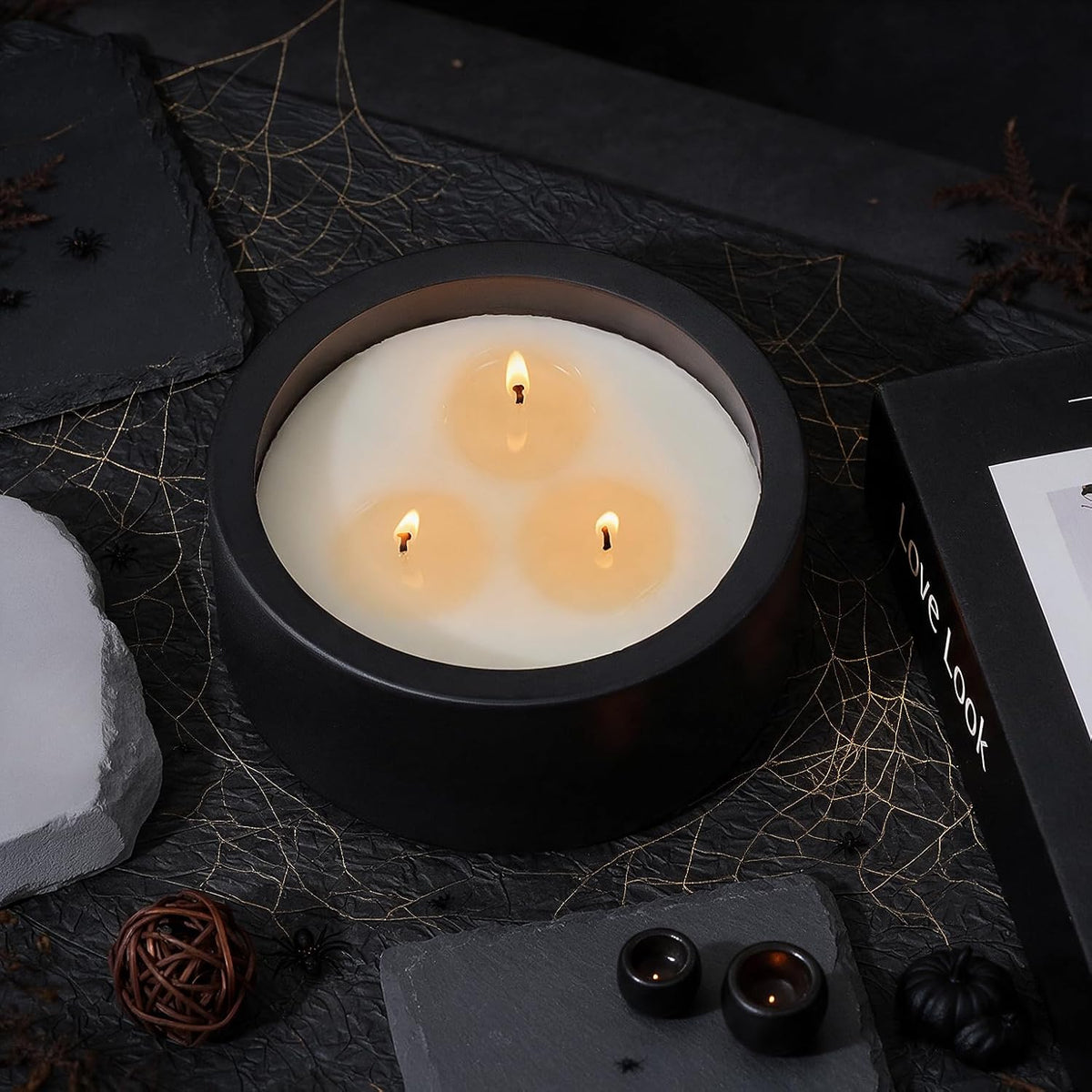 Viyffo 20oz Large Fall Scented Candle โ Eucalyptus & Rosemary, 3 Wick Non...