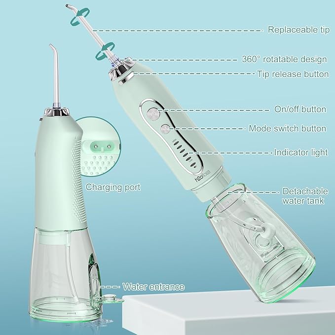 H2ofloss Water Dental Flosser Teeth Pick: Portable Cordless Oral Irrigator - Image 7