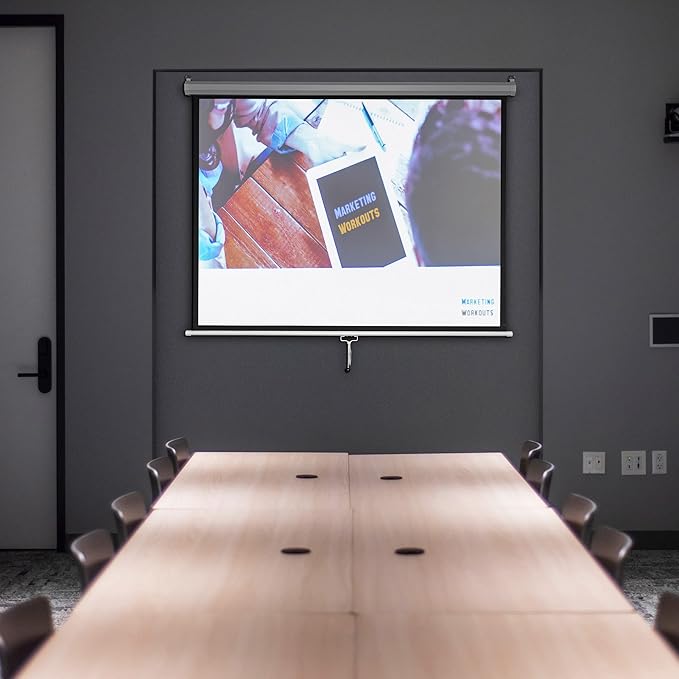 Instahibit 72" Projection Screen Pull Down 4:3 4K HD Manual Retractable - Image 9