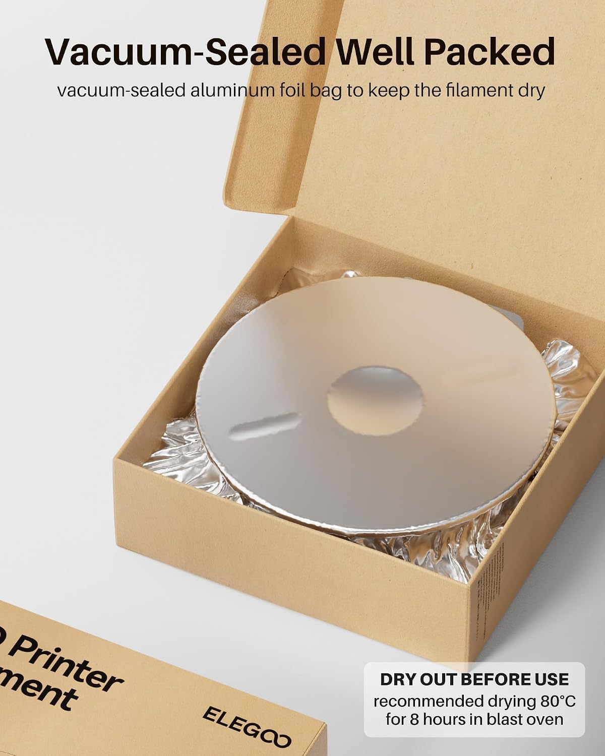 ELEGOO PC 3D Printer Filament 1.75mm Clear Black 1KG