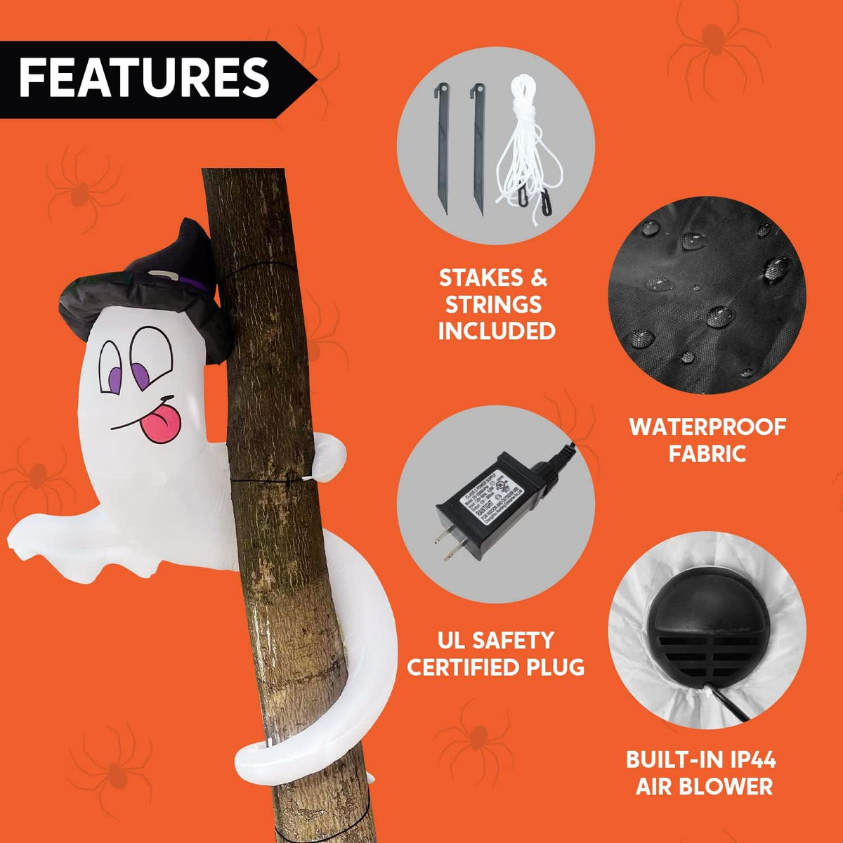 Joiedomi Halloween Inflatables Outdoor Decorations, Inflatable Ghost Hallowee...