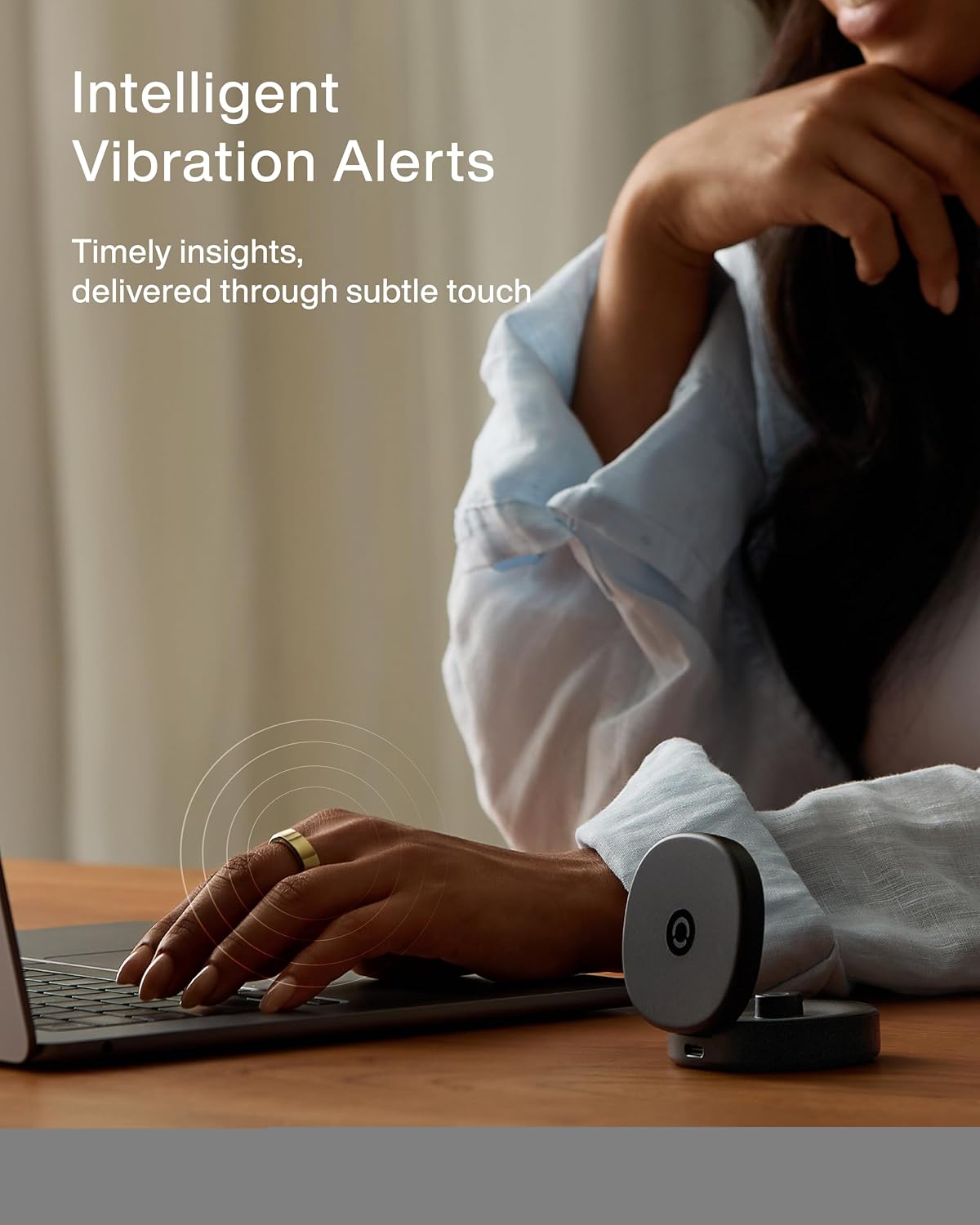 RingConn Gen 3 Smart Ring - Vascular Trends(Size 9, Matte Black)
