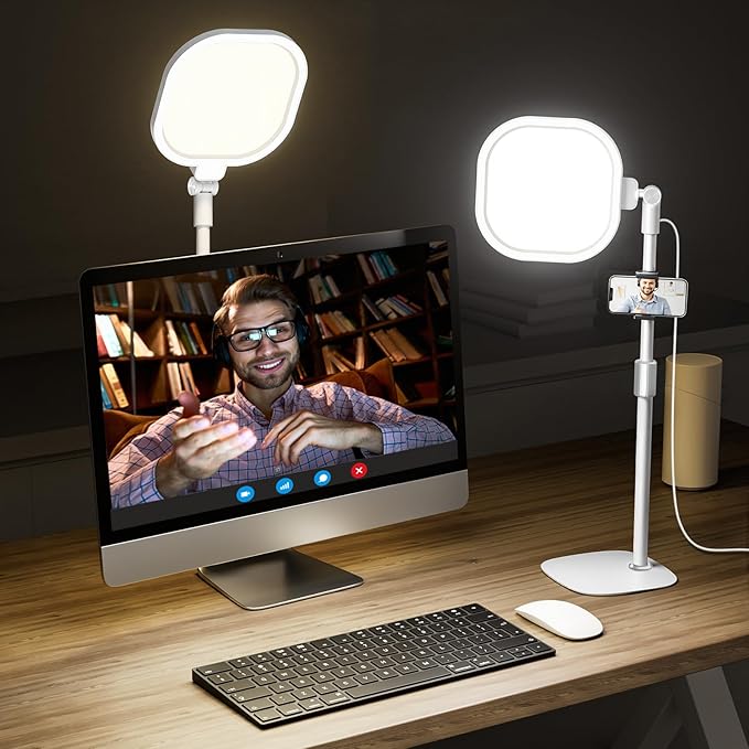 Lighting for Video Calls, 30 Light Modes Video Conference Light, Desk Ring Light - Image 8