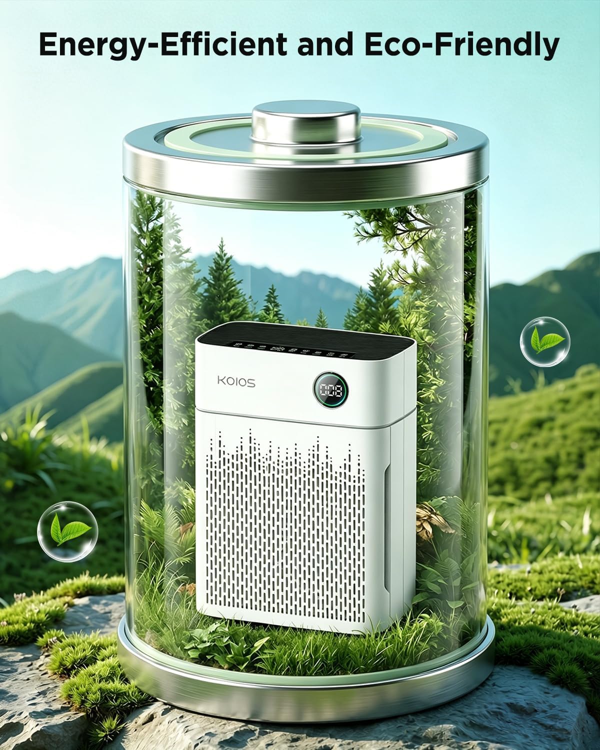 koios h13 true hepa air purifier for home, view 9