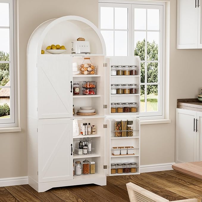 Arched Kitchen Pantry Cabinet - Image 9