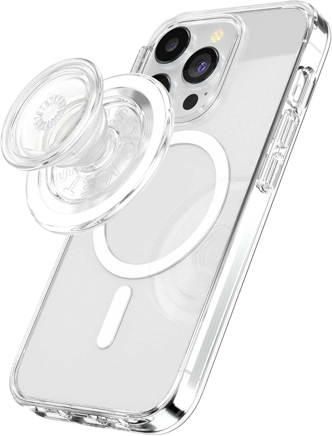 PopSockets Phone Grip for MagSafe, Magnetic Holder- Clear