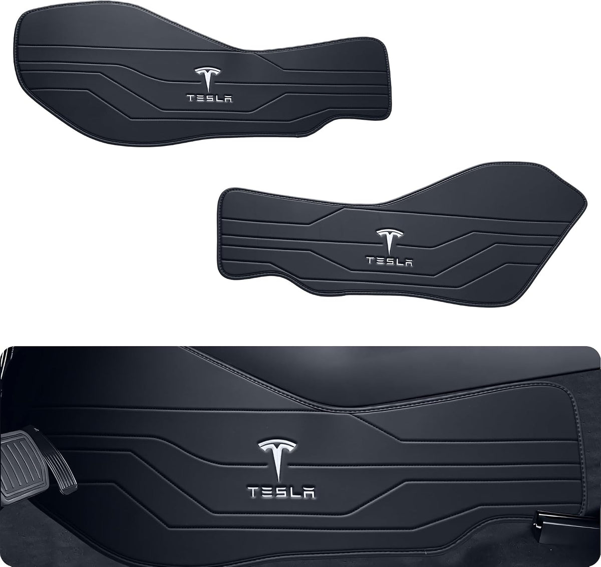 center console leather side anti-kick mats(2 pieces) designed, main product view