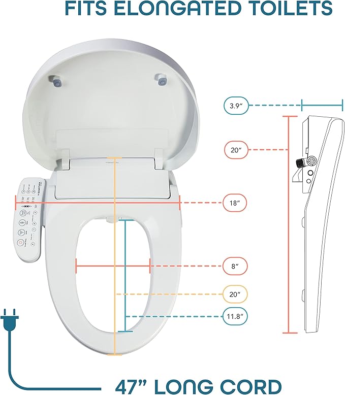 BidetMate 3000 Series Electric Heated Bidet Smart Toilet Seat - Image 9