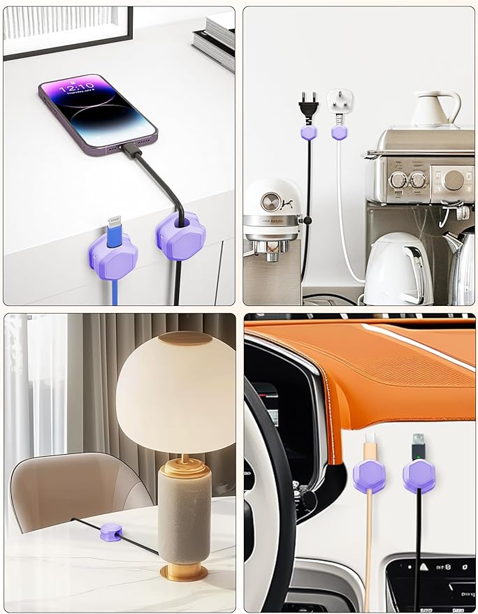 Cord Organizer - Cord Holder for Nightstand - Cable Clips - Cord Holder - Image 7