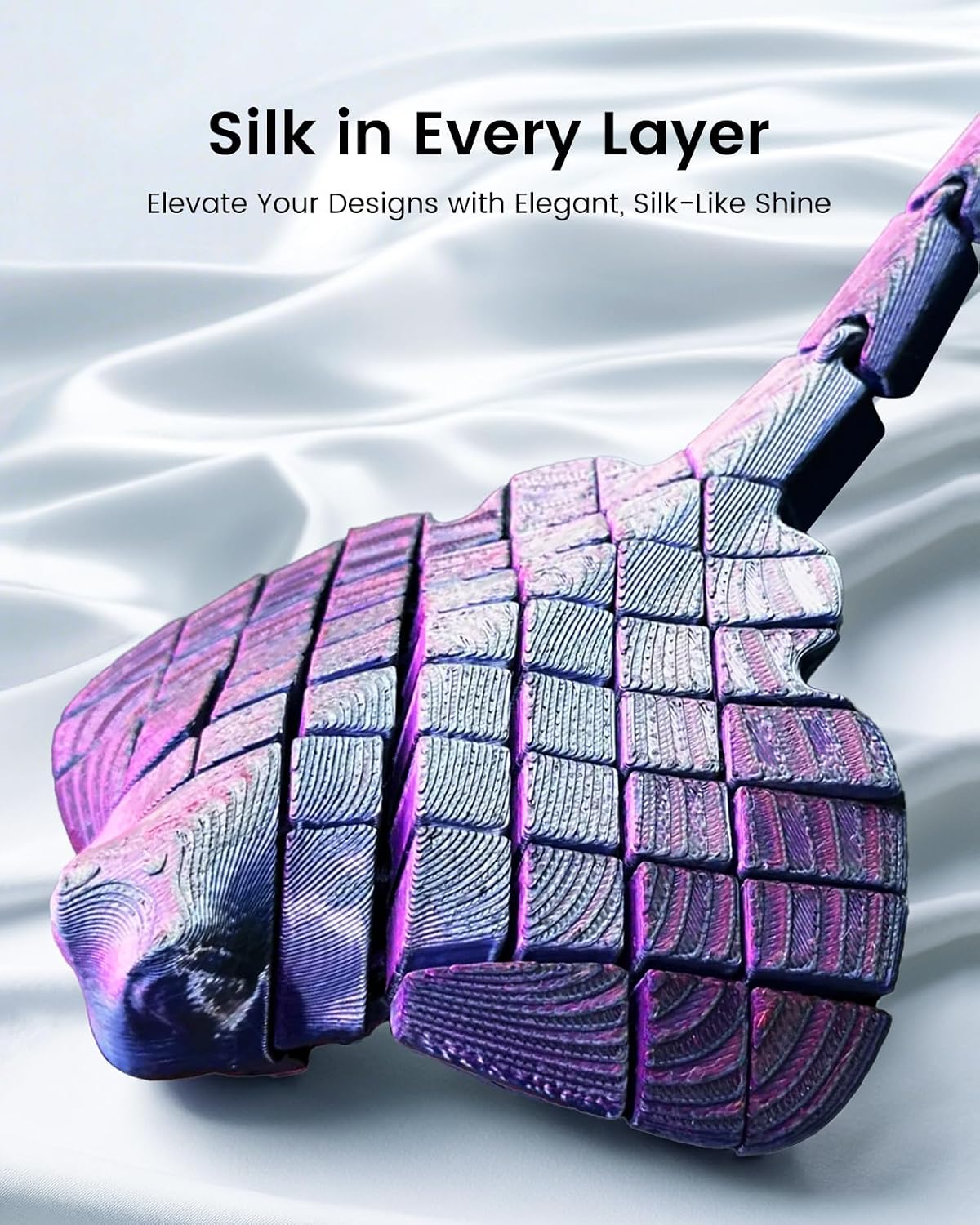 SUNLU Silk PLA+ Filament 1.75mm Multicolor 250gx4, Silky Glossy Dual Color PL...