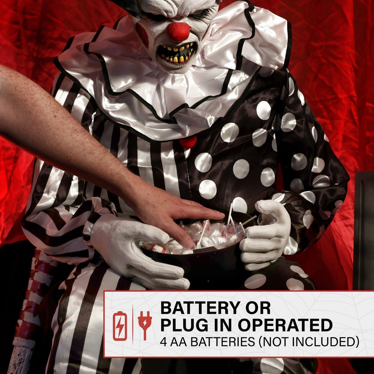 Haunted Hill Farm Hartley The Sitting Scare Clown by Tekky, Motion-Activated ...