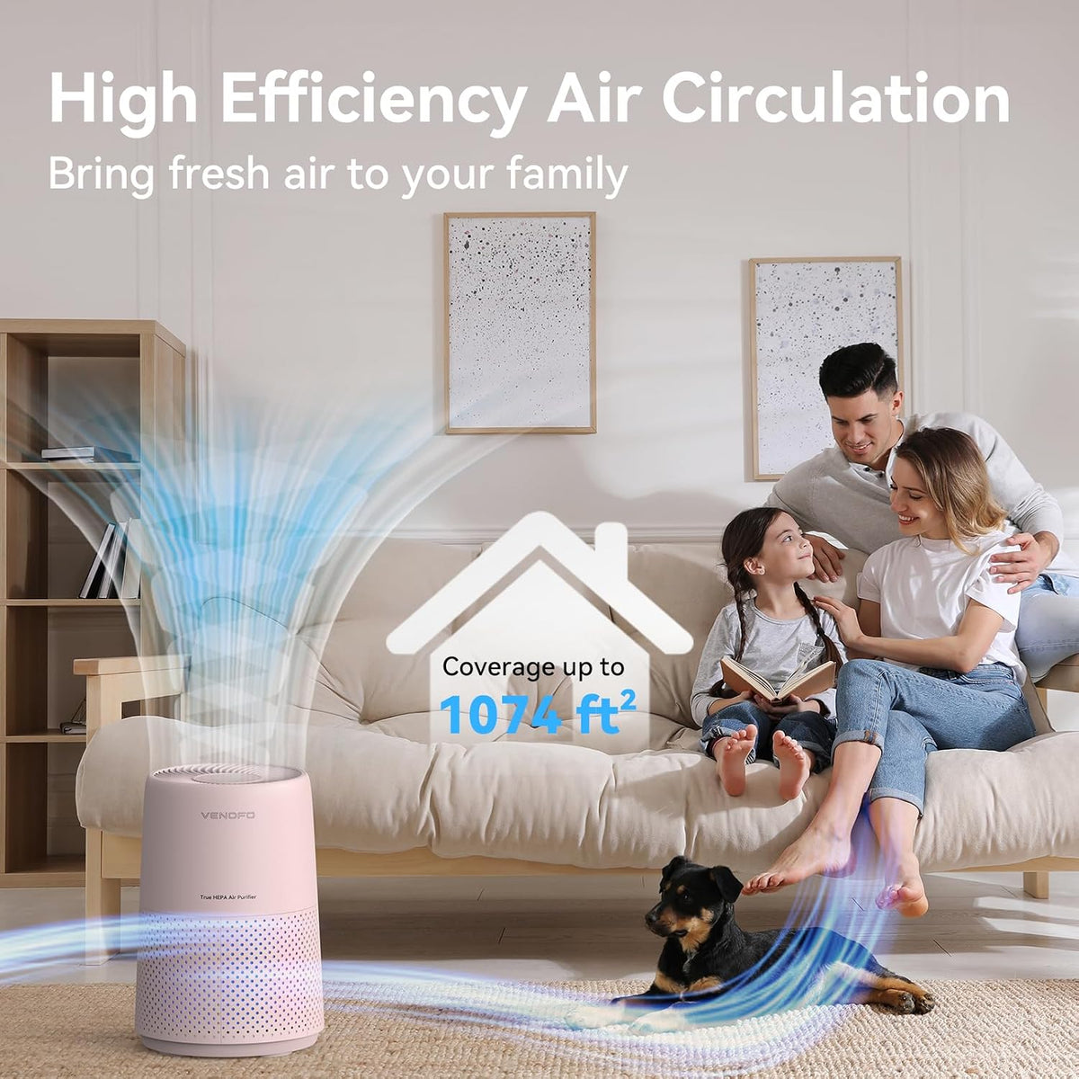 Air Purifiers for Bedroom, H13 HEPA Air Purifiers - Covers Up to 1074 ftยฒ - 2...