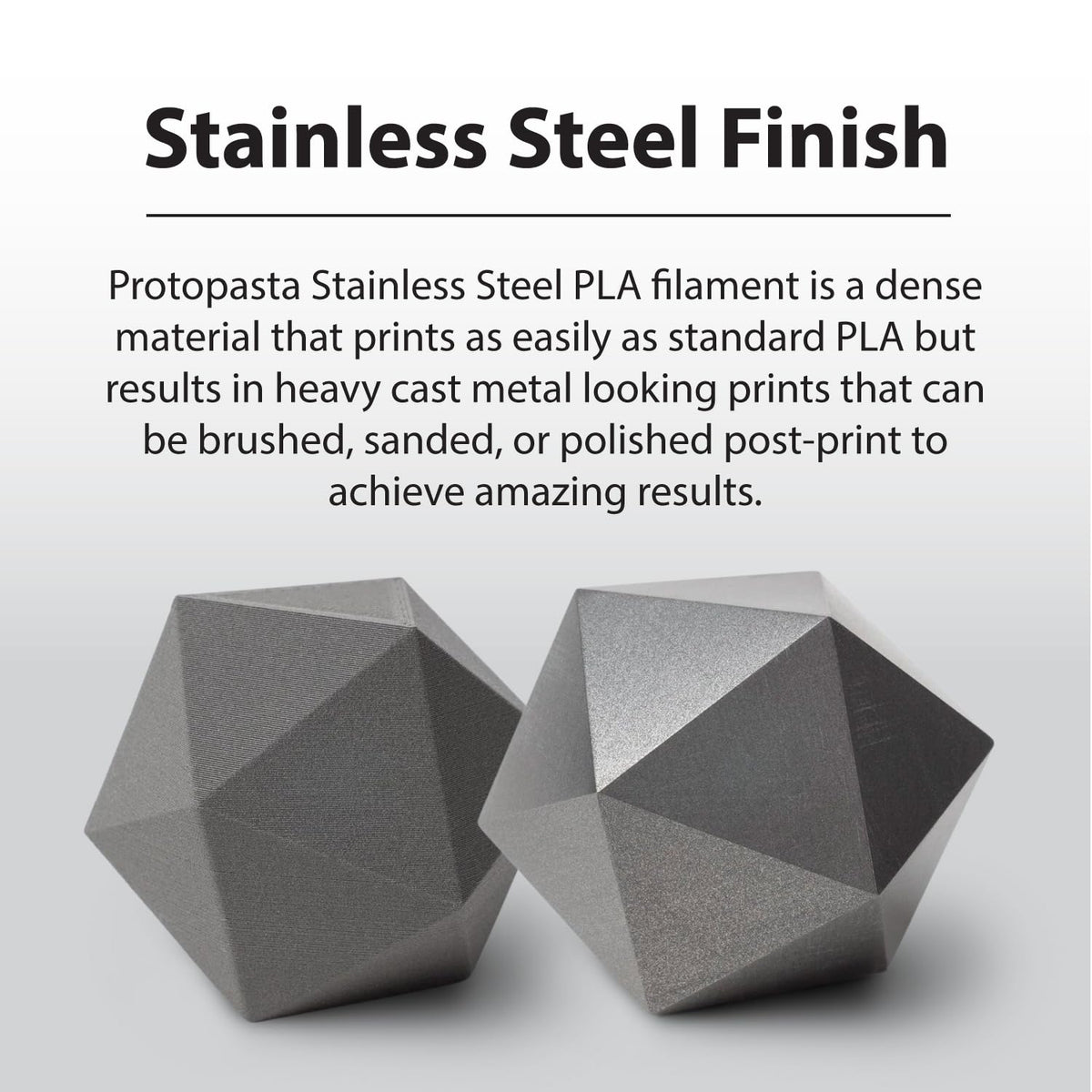 Protopasta Stainless Steel Filled PLA 3D Printer Filament | ProtoPlant Metal-...
