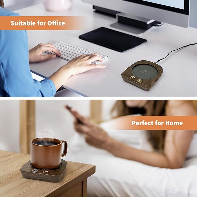 VOBAGA Imitation Wood Grain Coffee Cup Warmer & Mug Warmer - Image 7