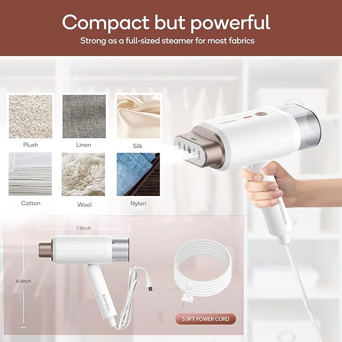 Newbealer Steamer for Clothes, 1200W Travel Steamer - Image 9