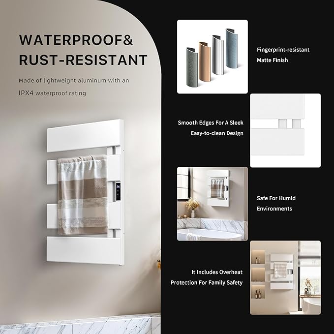 Electric Heated Towel Warmer Rack - Image 7