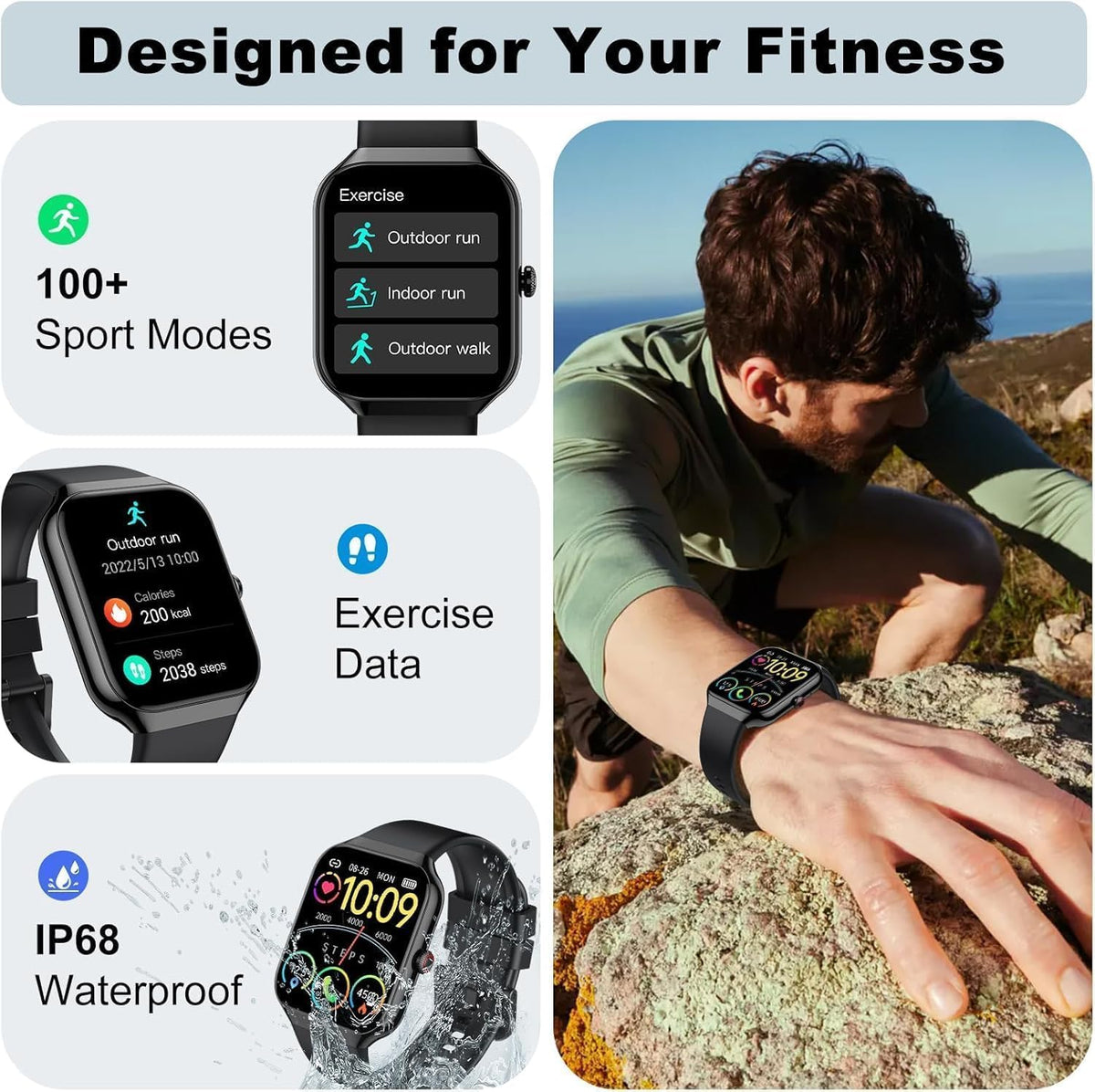 Fempoin Smart Watch for Women Men (Answer/Make Call),1.96" SmartWatch, F...