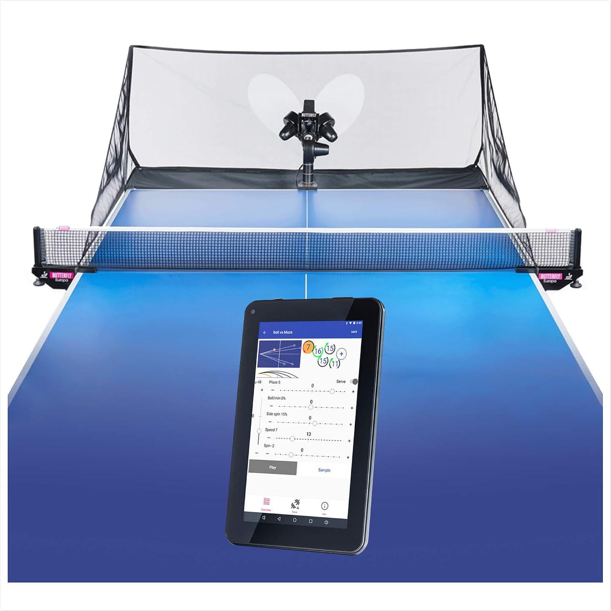 butterfly amicus prime table tennis robot | best, main product view