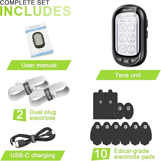 Dual Channel TENS EMS Unit 24 Modes 36 Levels, Upgraded Large Screen Intensity - Image 8