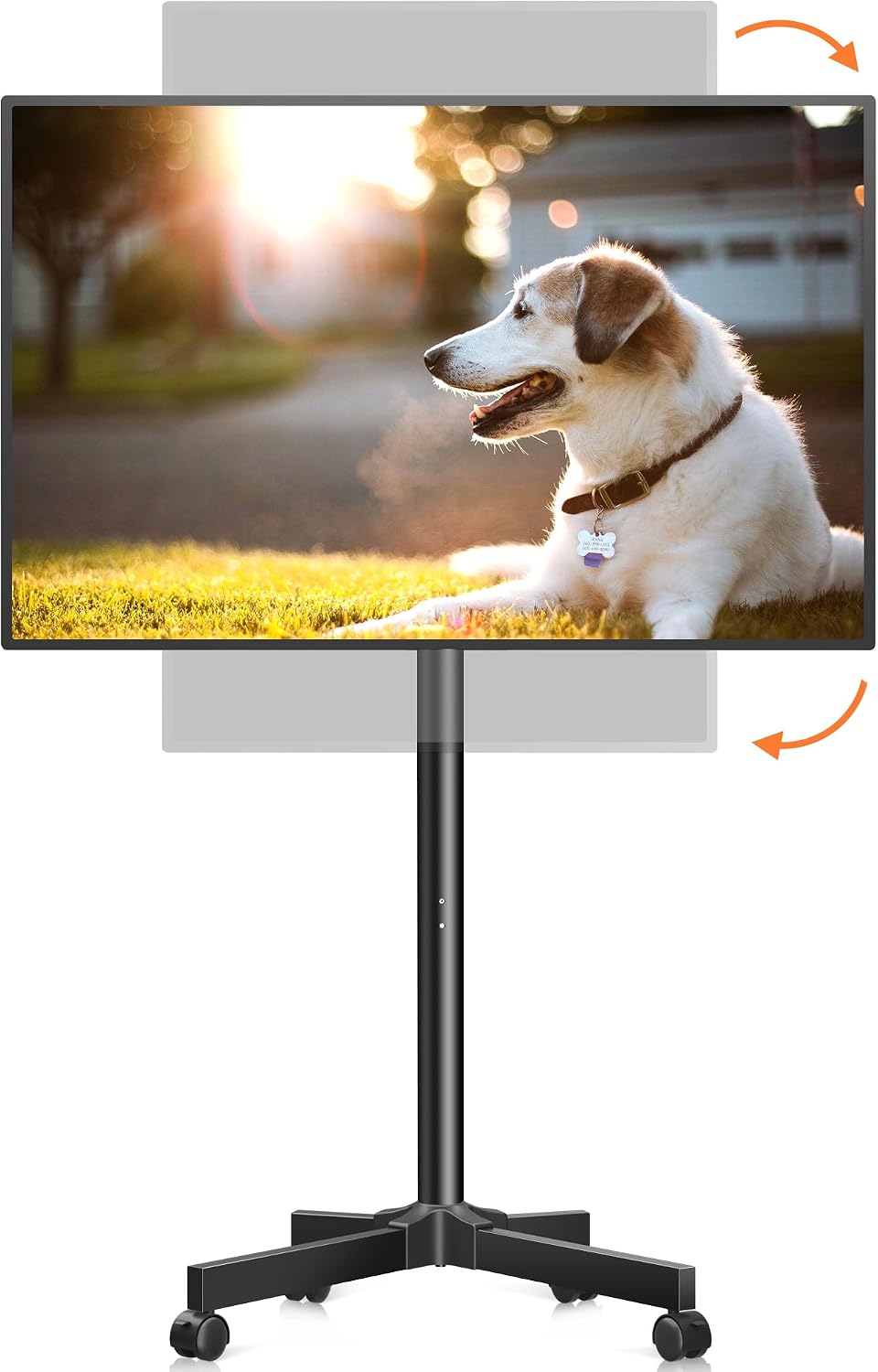 XINLEI Mobile TV Carts, Rotating Rolling TV Stand on Wheels for 13-50" F...