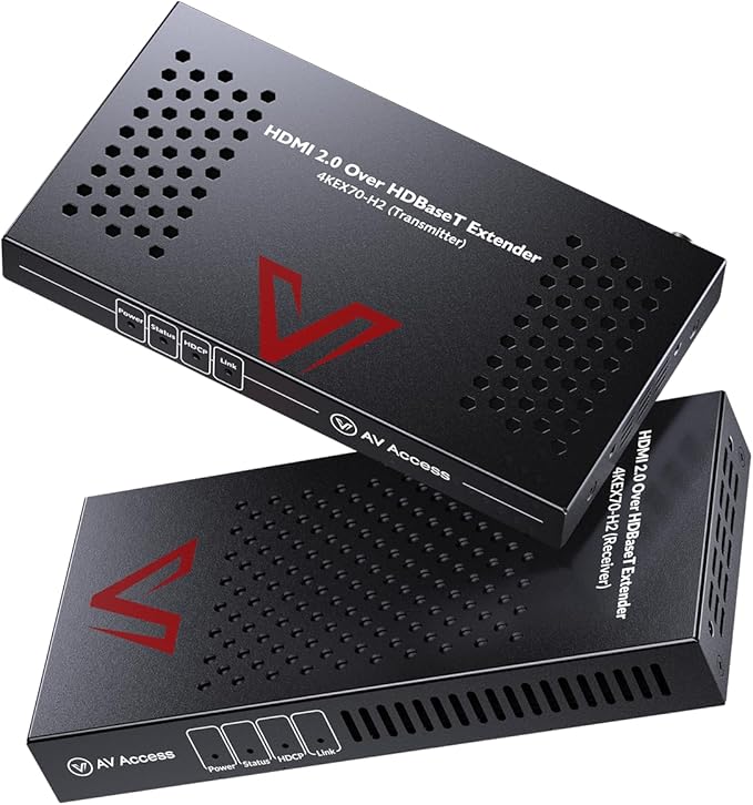 AV Access HDBaseT 4K HDMI Extender Over Cat5e/6/6a/7 4K@60Hz 130ft, 1080P@60Hz