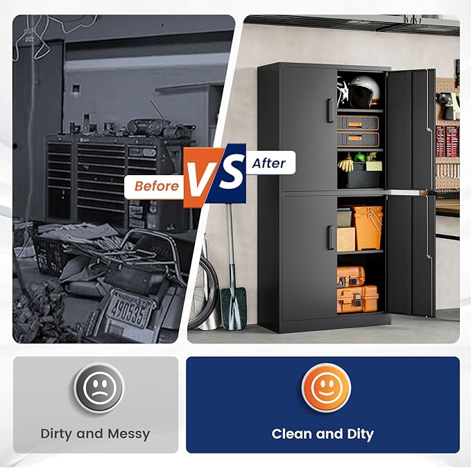 Yizosh Metal Storage Locking Cabinet - Image 10