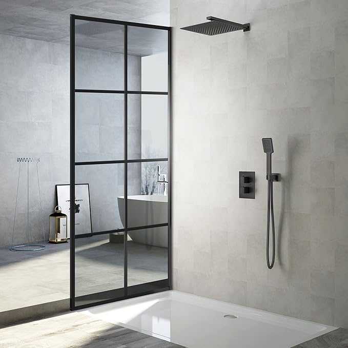 Shower Door Single Panel, Framed Tempered Glass Shower Door 34 * 76 Inch - Image 8