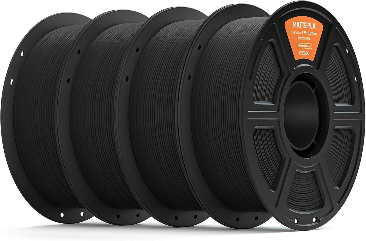 ELEGOO Matte PLA 3D Printer Filament 1.75mm Black 4KG