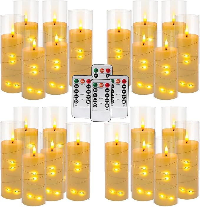 24 Pack Christmas Decoration Flickering Flameless Candles, Battery Operated - Image 9