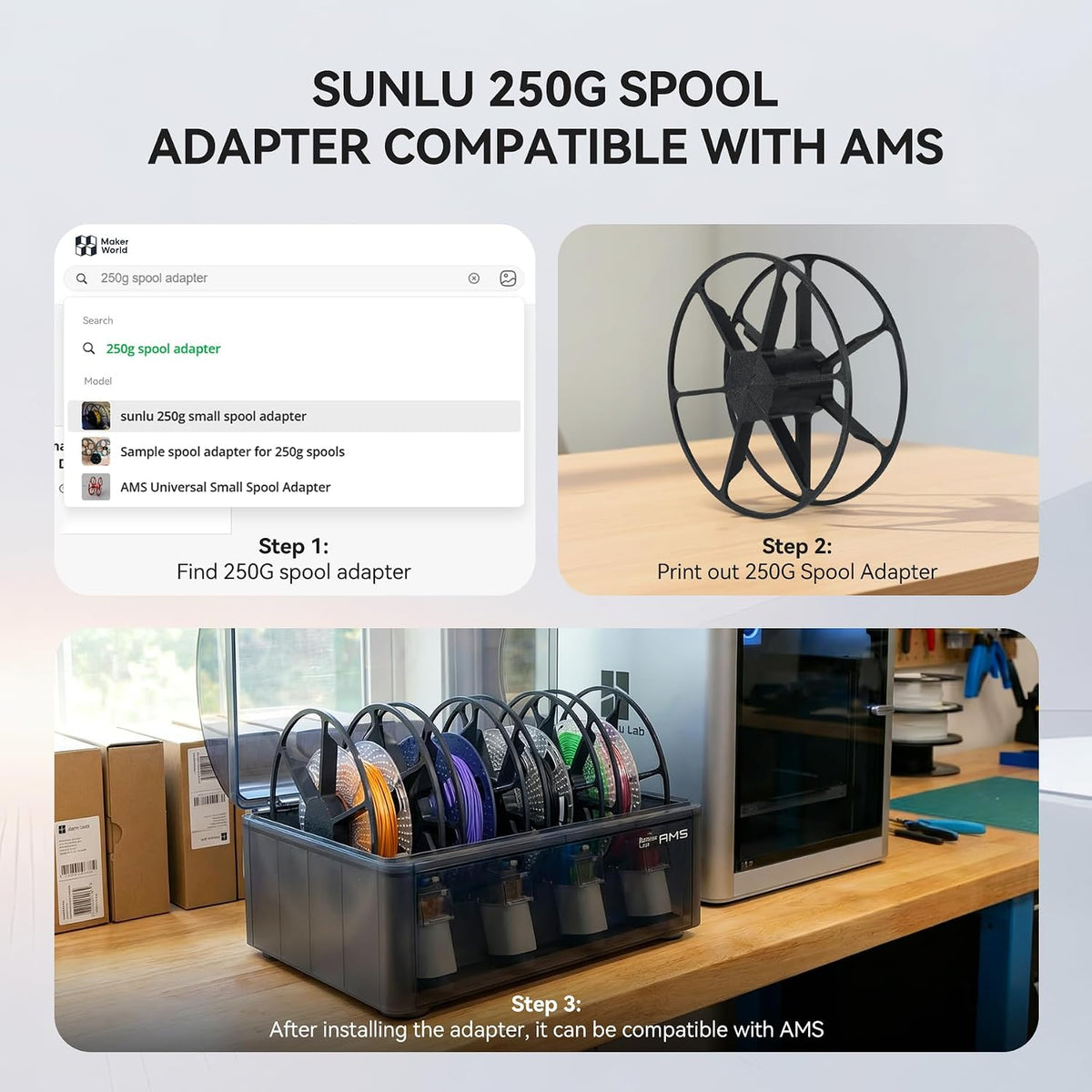 SUNLU High Speed PLA Filament 1.75mm, 8x250G Meta Pack, 8 Colors