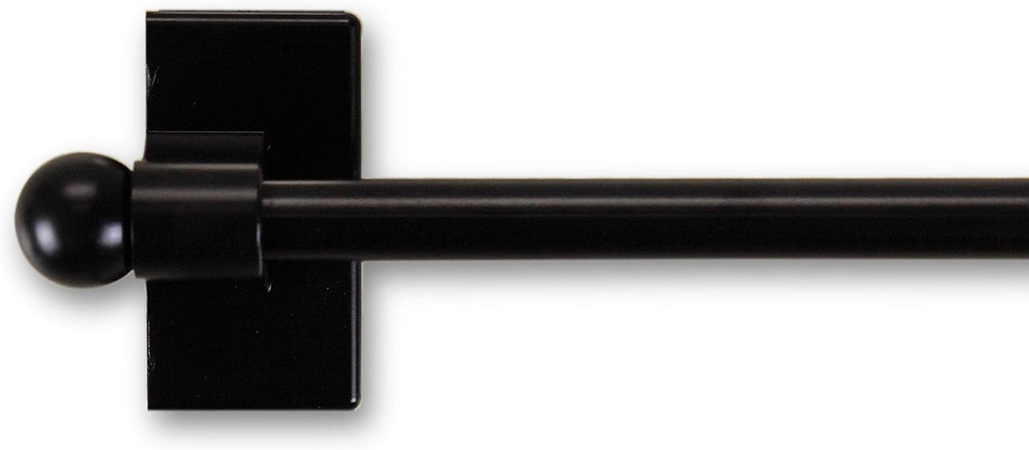 Rod Desyne 7/16 Inch Magnetic Curtain Rod, 28-48 Inch, Black