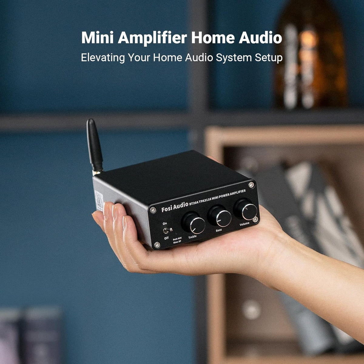 Fosi Audio BT20A Bluetooth Stereo Amplifier, 2 Channel Home Audio Component A...