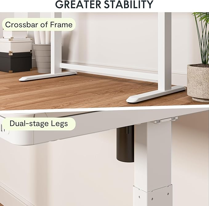 Standing Desk with Drawer, Electric Height Adjustable Home Office Desk with - Image 10