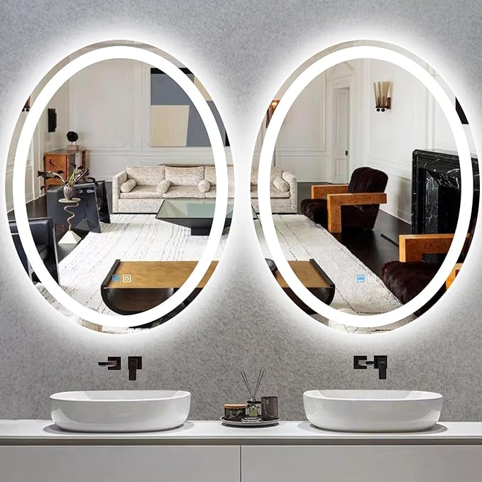 26 x 40 Inch Oval LED Vanity Mirror - Image 7