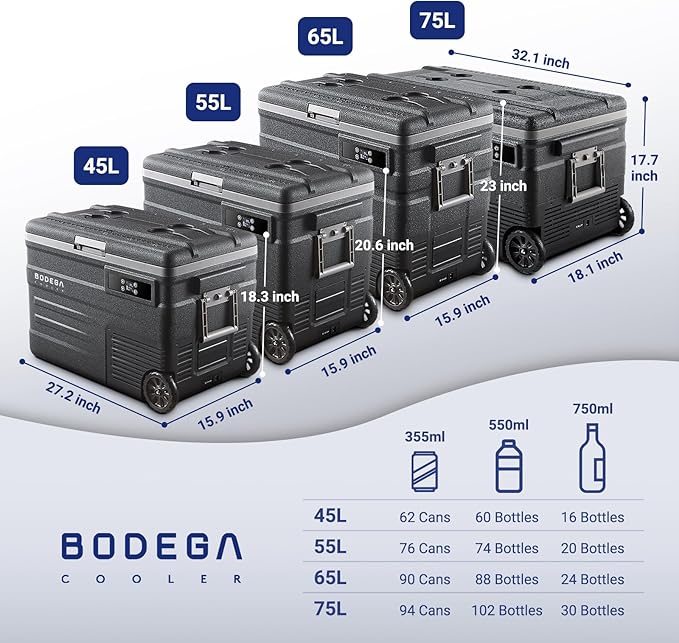 BODEGACOOLER 12 Volt Car Refrigerator, 68Quart Camping Fridge, RV Portable - Image 9