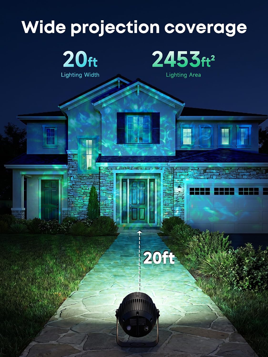PIKOY Halloween Projector Outdoor with App, Halloween Decorations Outdoor