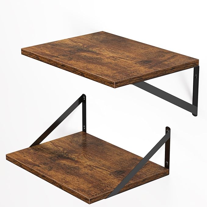 Heimlove Deep Floating Shelves for Wall, 16W x 12D Wood Wall Shelves Set of 2 - Image 8