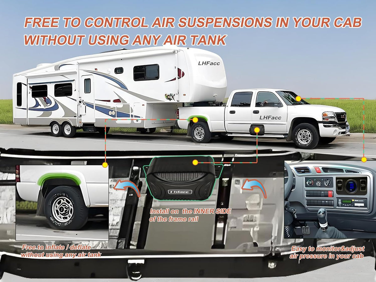 On Board Air Compressor System Air Pump System with Digital Dual Path Air Gau...