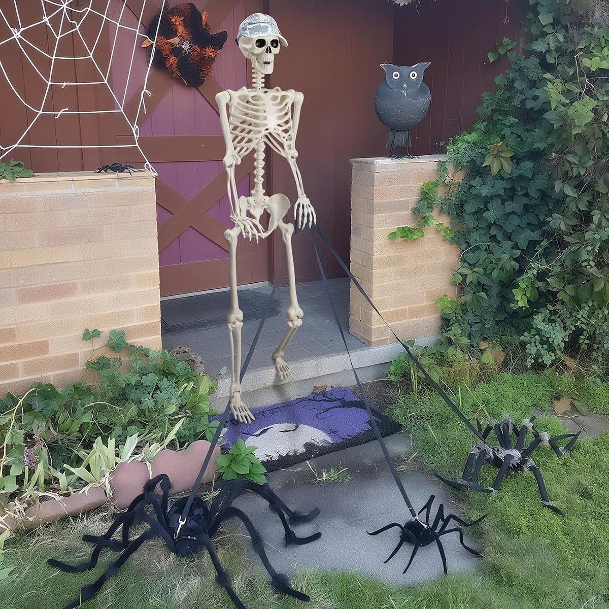 5.4 FT Halloween Life Size Skeleton, Full Size Skeleton Poseable