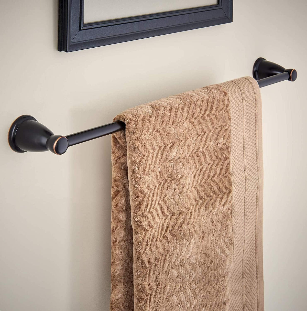 Franklin Brass 3-Piece Oil Rubbed Bronze Bathroom Set Towel Rack, Ring, Toile...