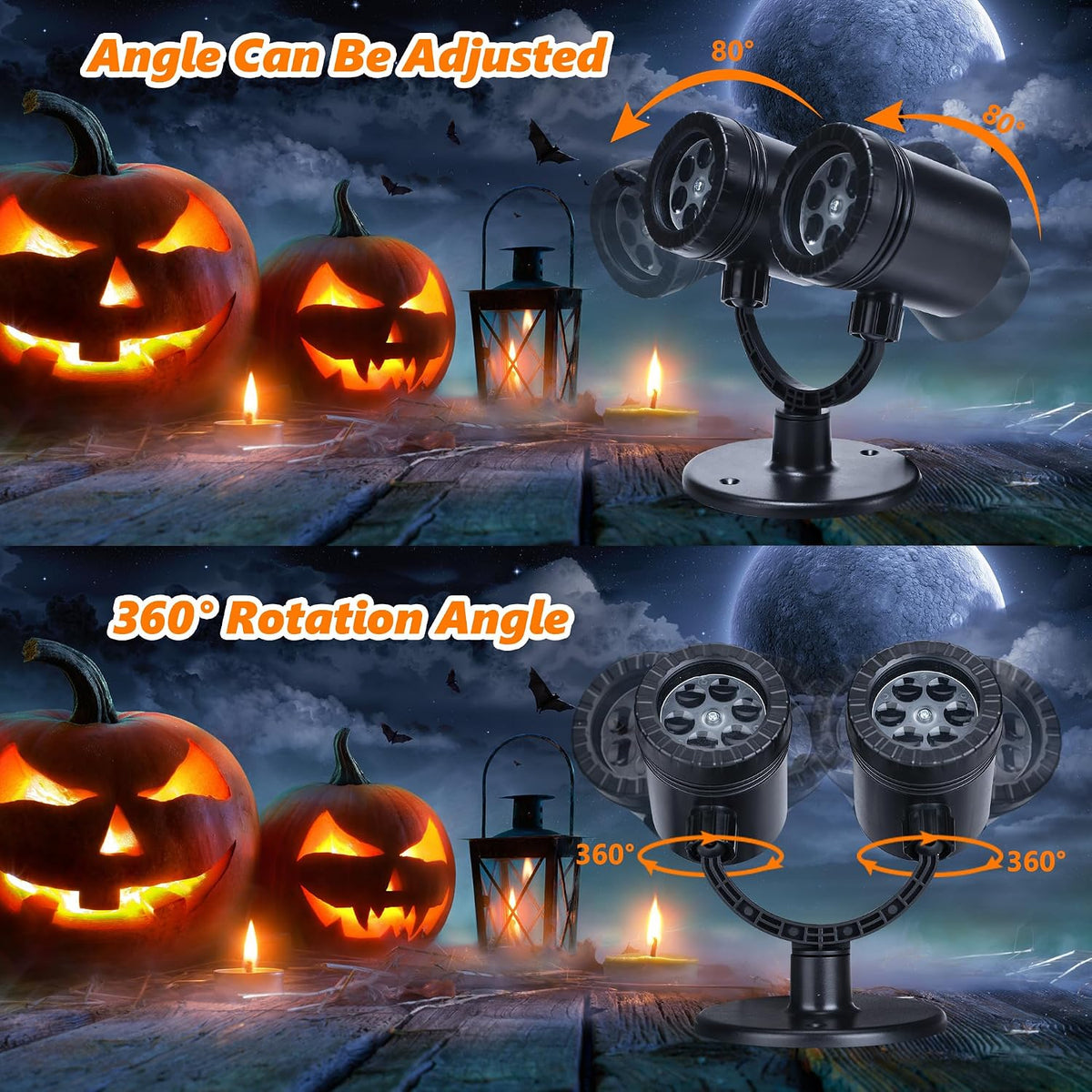 Halloween Projector Outdoor Lights, Dynamic Halloween Projector Lights