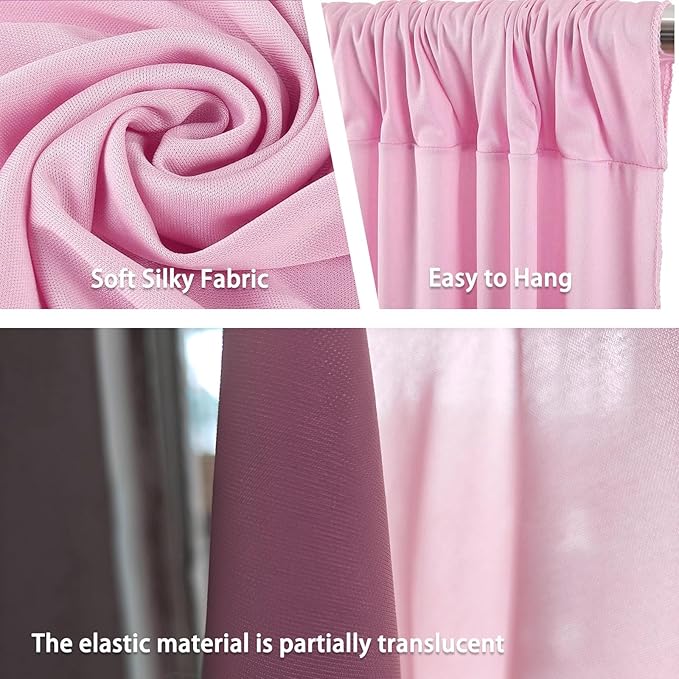 10 x 10 Feet Light Pink Backdrop Curtain for Partie, Background Curtains for ...