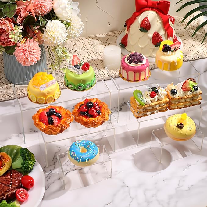 Chuangdi 2 Sets Acrylic Display Risers, Product Stand, Jewelry Display Riser - Image 7