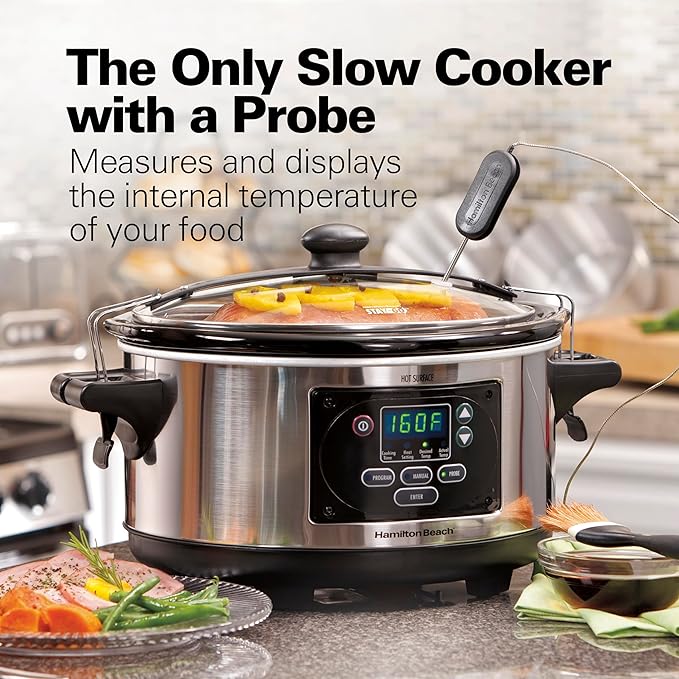 Hamilton Beach Portable 6 Quart Set & Forget Digital Programmable Slow Cooker - Image 6