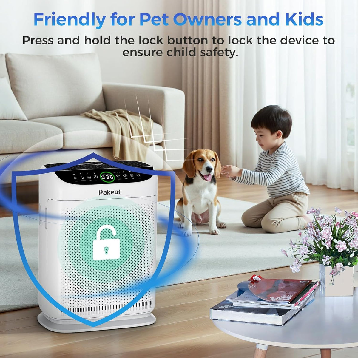 Air Purifiers for Home Large Room Up to 3000 Ftยฒ With Double Air Intake,PAKEO...