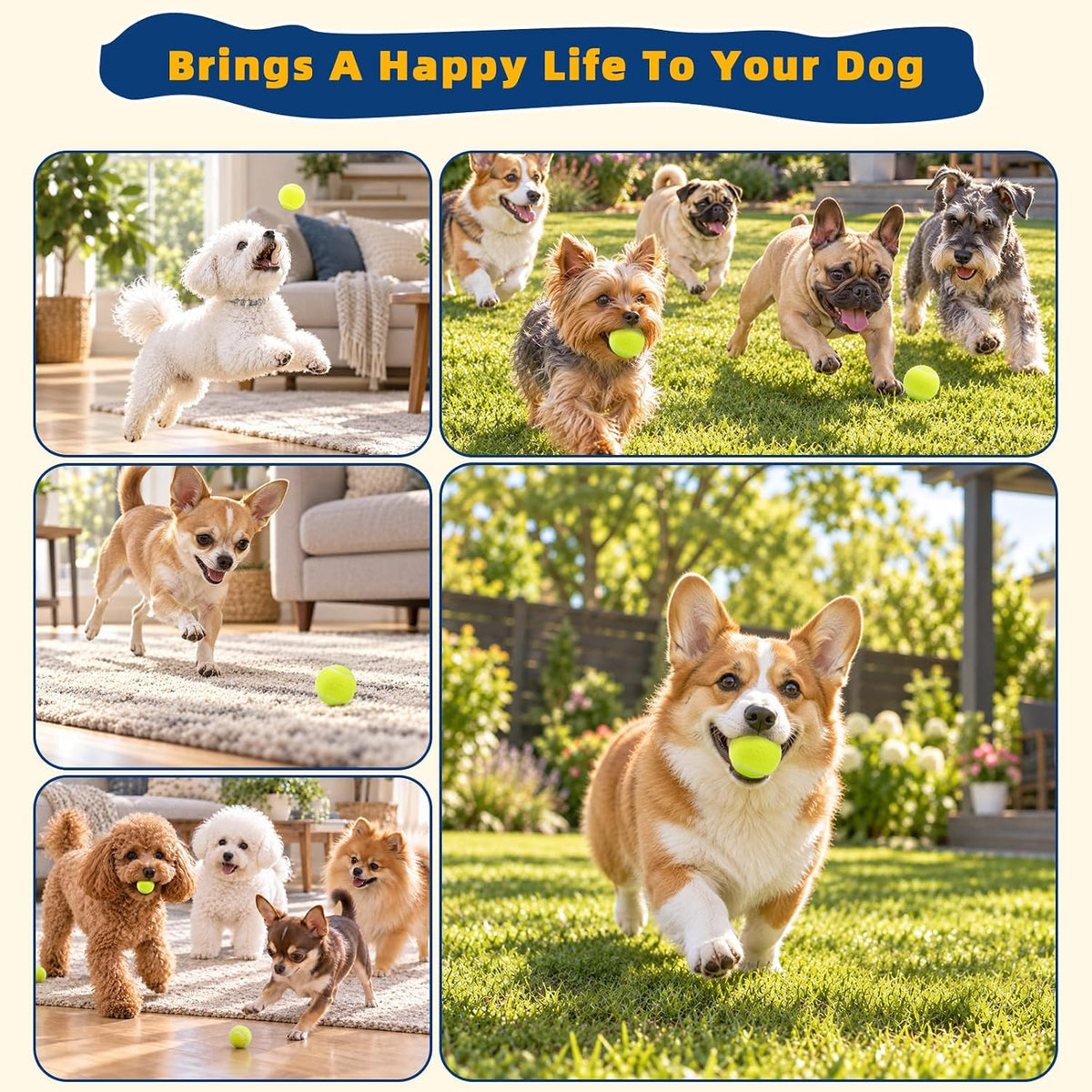 SHYUJAJIE Dog Balls, Tennis Balls for Dogs
