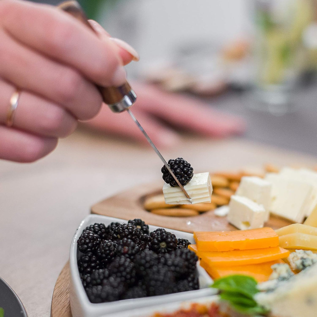 ChefSofi Charcuterie Board Set and Cheese Serving Platter - Made from Acacia ...