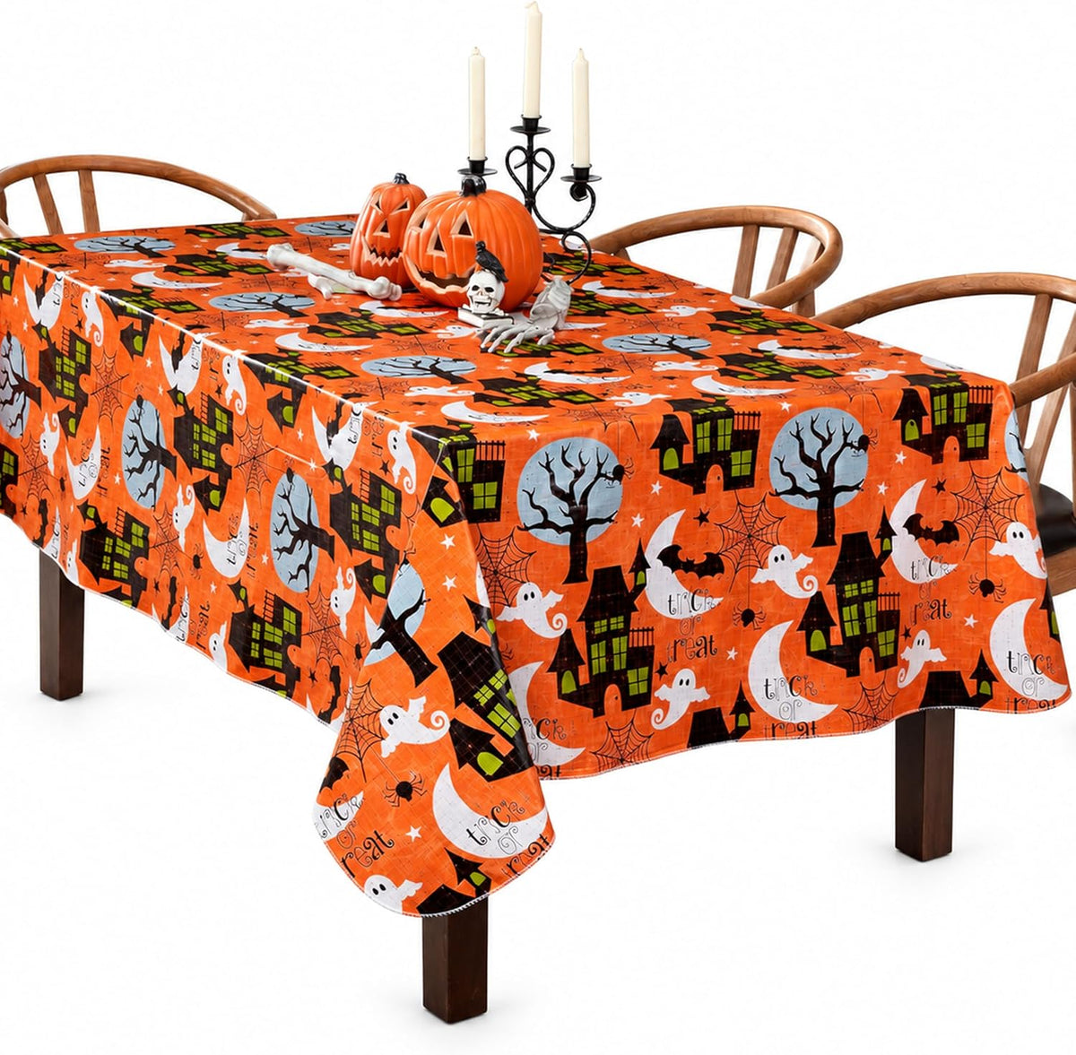 Newbridge Halloween Scream 60 x 102 Inch Rectangle Vinyl Tablecloth